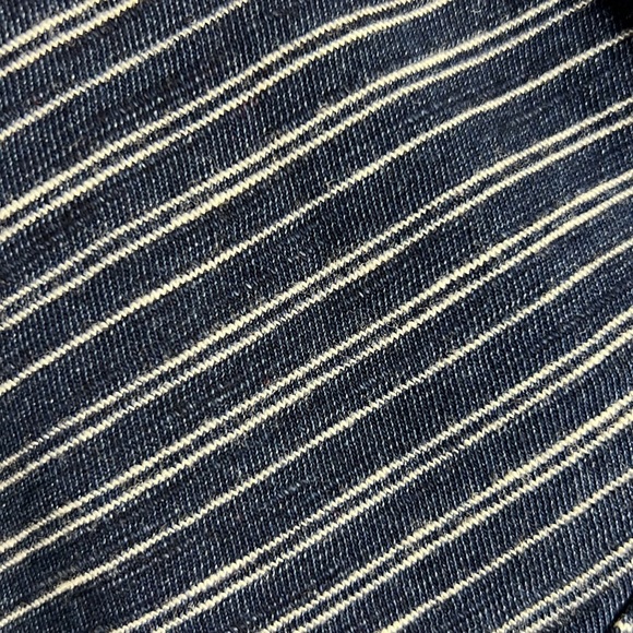 Jane and Delancey Blue & White Stripe V-Neck Tee Sz: Small - Picture 5 of 8